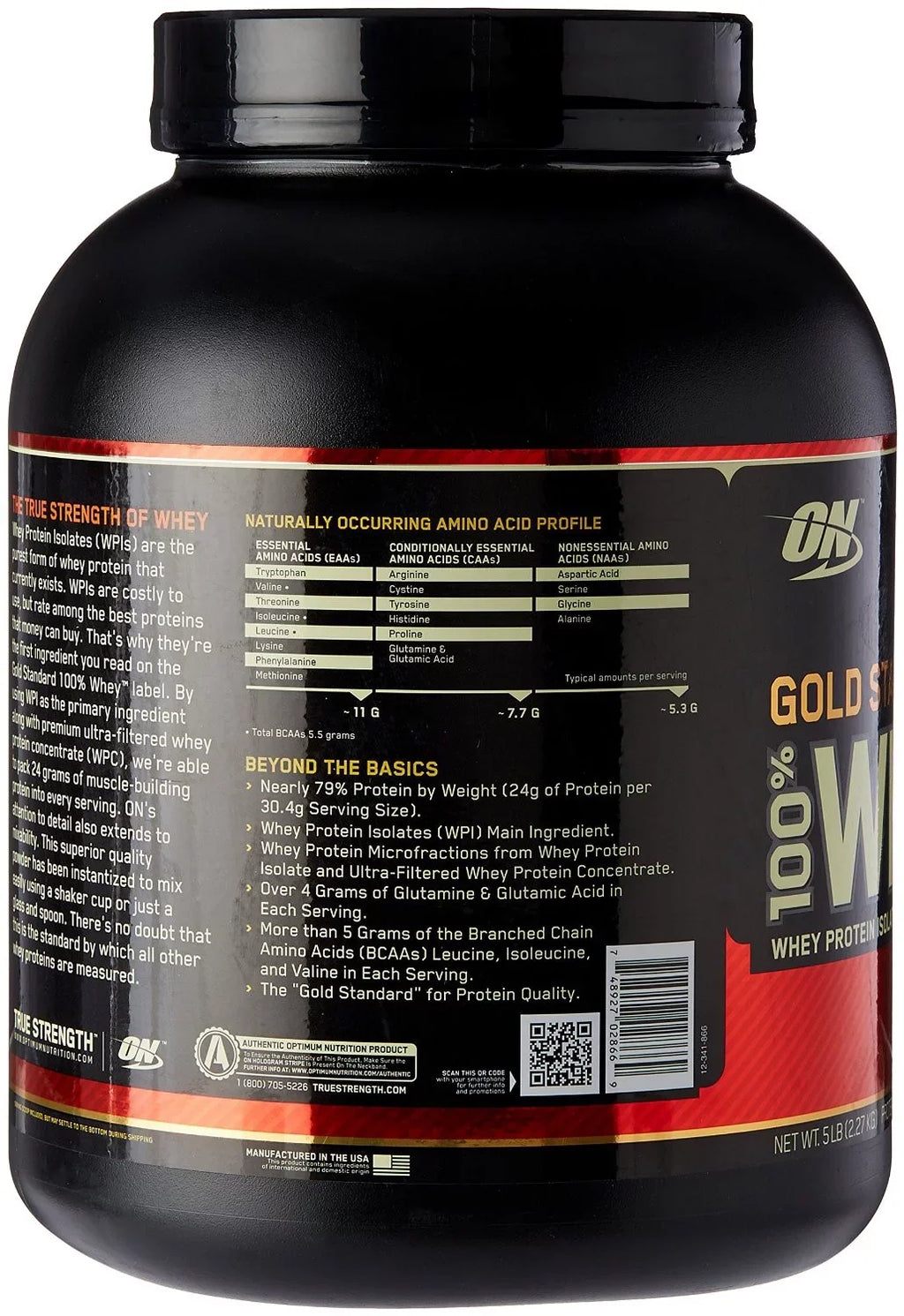Protein (5 STANDARD OPTIMUM Powder Chocolate 100% 5lbs- NUTRITION Double Isolates LB) WHEY GOLD