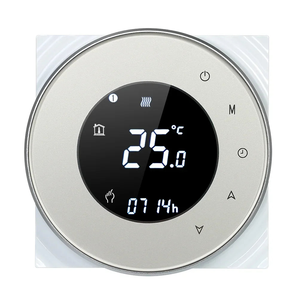 Control Heating Backlight Touchscreen with HomeIFTTT Gas Echo/ Dry Voice Compatible Programmable LCD Boiler with Controller