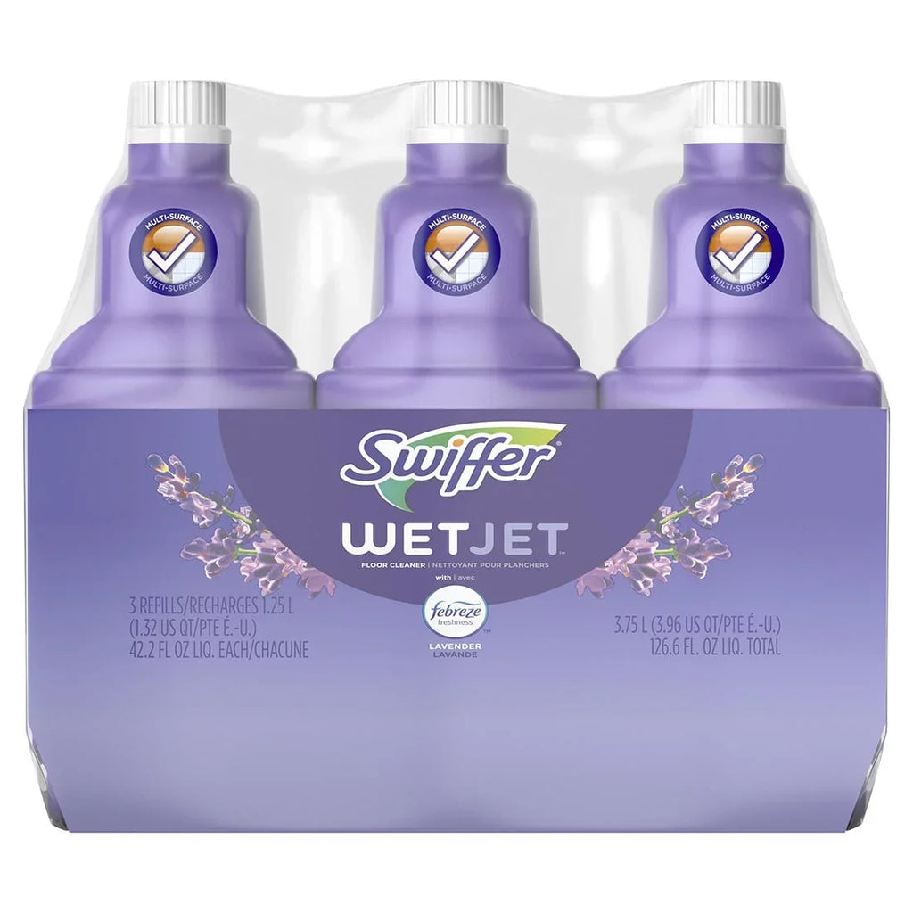 Scent, and Vanilla WetJet Multi-purpose Febreze ct./1.25L Solution, Swiffer Cleaner Comfort Lavender Floor 3