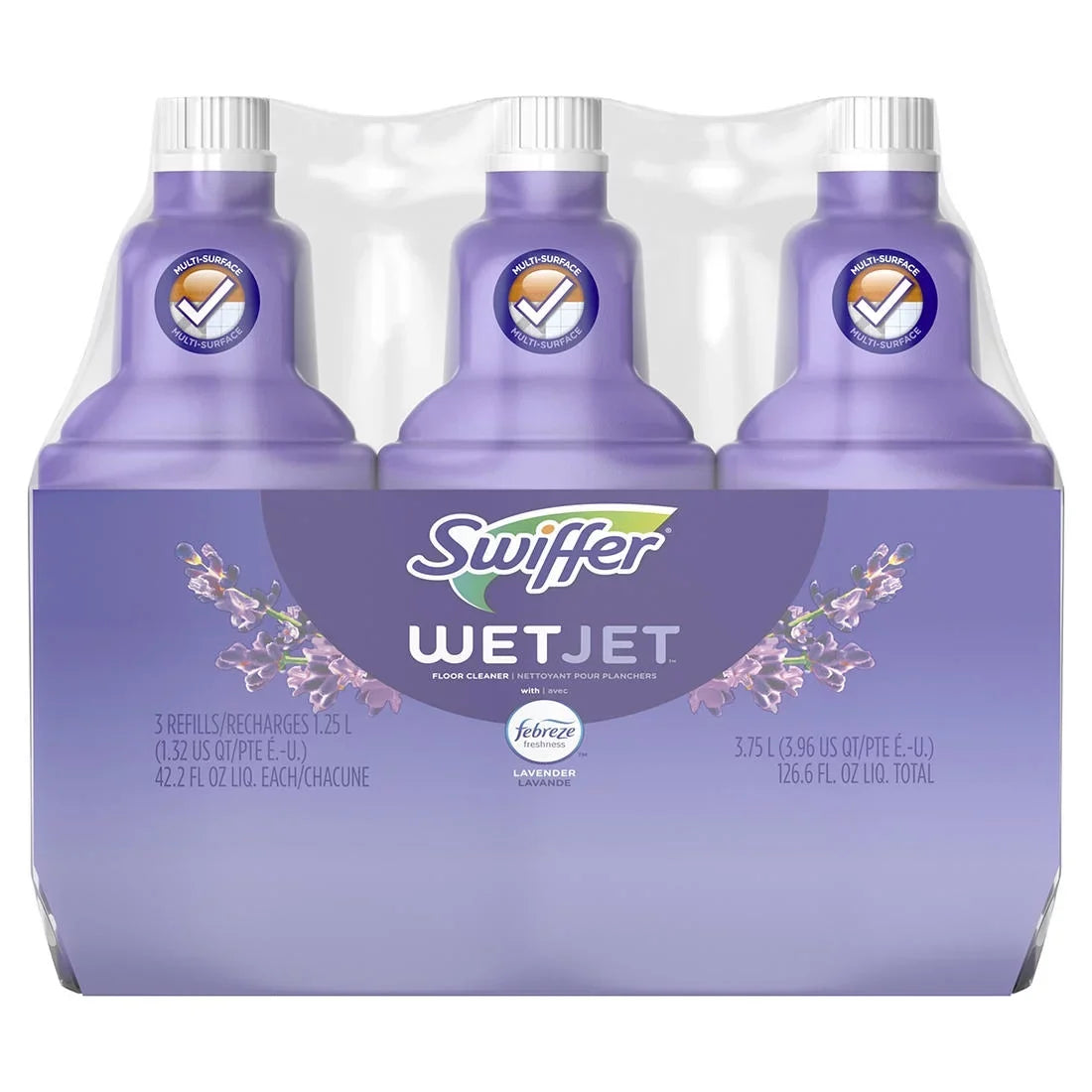 Scent, and Vanilla WetJet Multi-purpose Febreze ct./1.25L Solution, Swiffer Cleaner Comfort Lavender Floor 3