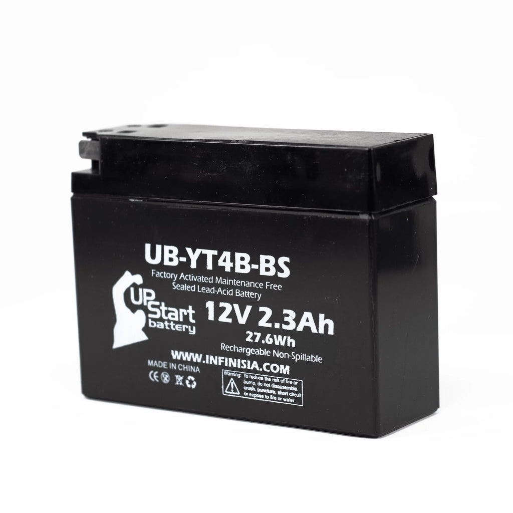 Maintenance Free, for 2.3Ah, 12V, - UpStart Activated, SR400 Factory Battery 2008 Yamaha 4-Pack Replacement Battery 400CC Motorcycle UB-YT4B-BS