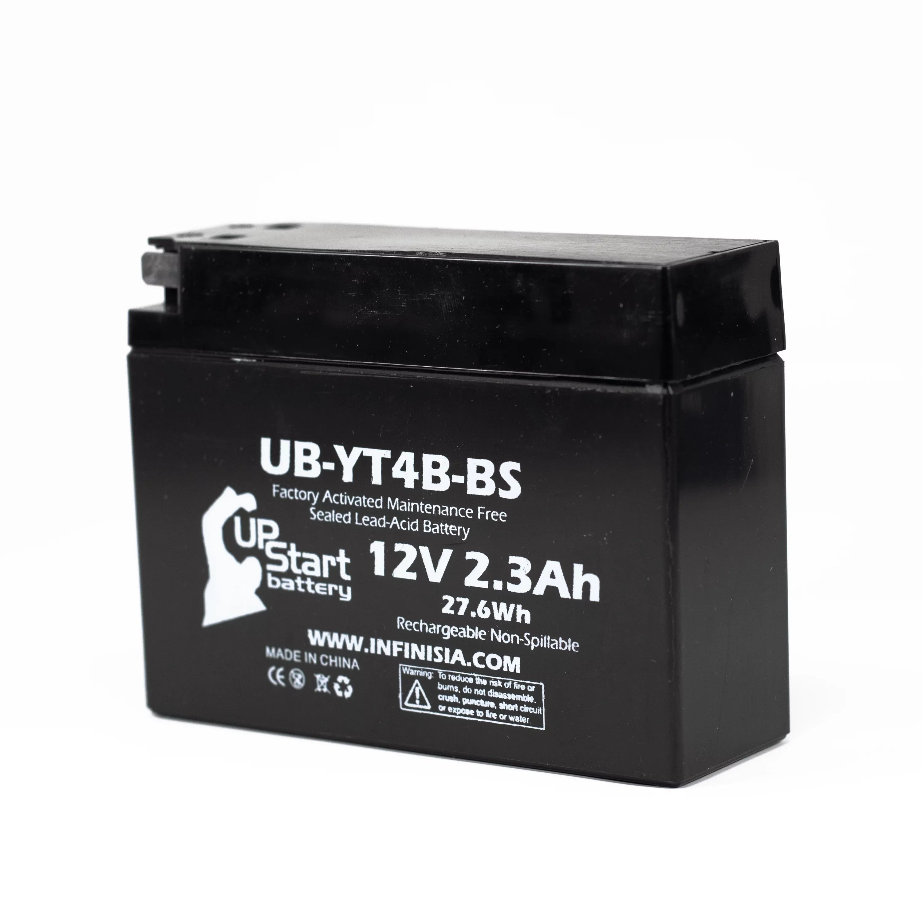 Maintenance Free, for 2.3Ah, 12V, - UpStart Activated, SR400 Factory Battery 2008 Yamaha 4-Pack Replacement Battery 400CC Motorcycle UB-YT4B-BS