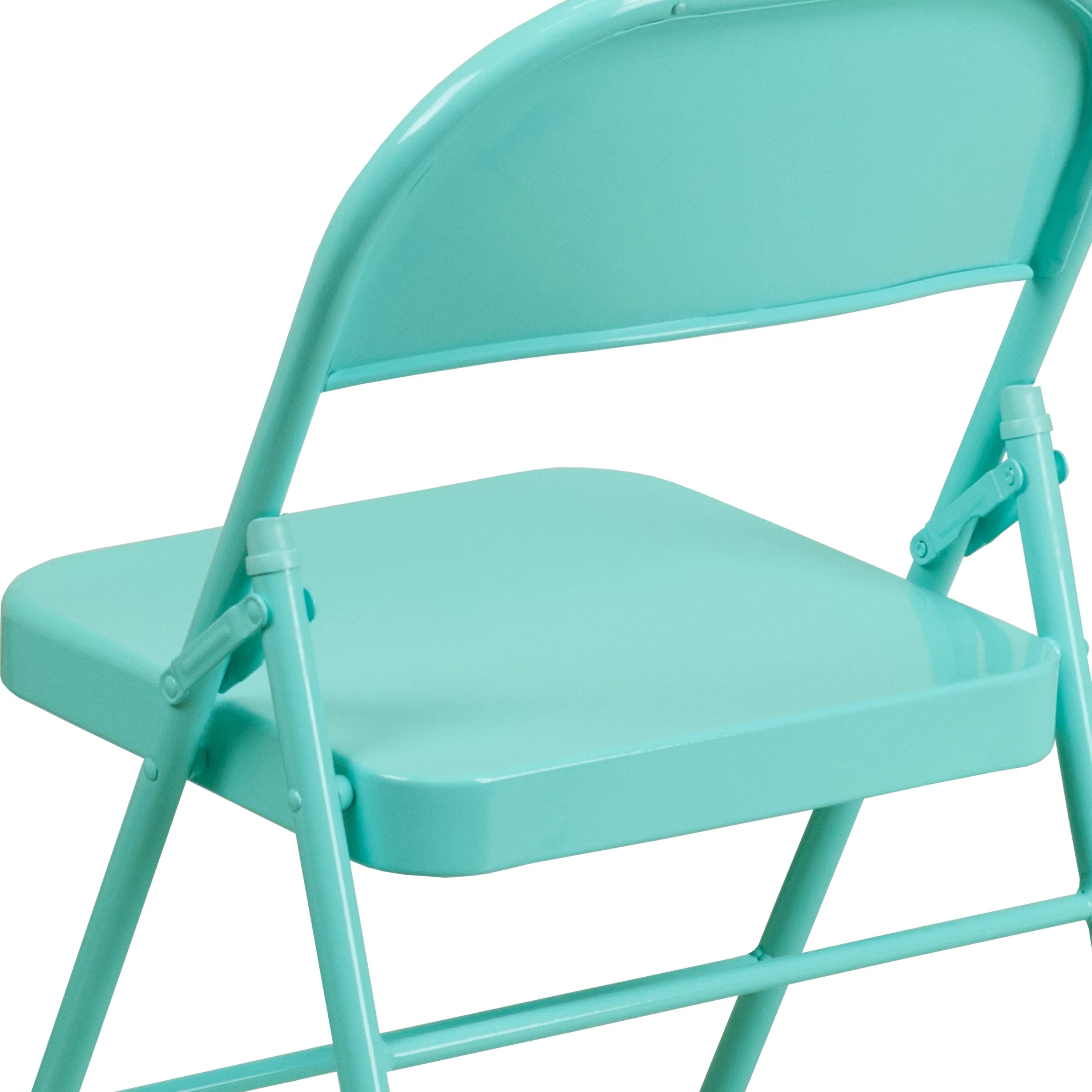 & Folding Chair Hinged HERCULES Series Teal Flash Furniture COLORBURST Metal Braced Tantalizing Triple Double