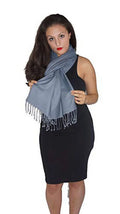 Shawl/Shawls/Scarf/Scarves/Wrap/Stole/Muffler/Cape/Ruana/Blanket/Throw/Pashmina Shawl/Cashmere Scarf/Wool/Silk (Slate Grey Shawl) Regular