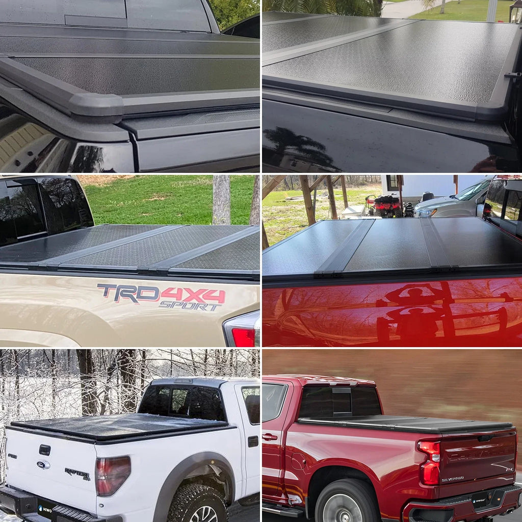 1500 Hard Kikito Professional Rambox Bed Bed | for 2019-2024 (76.3in) Deckrail System Cover 3500 6.4ft | FRP Tonneau Ram 2500 & Truck Tri-Fold
