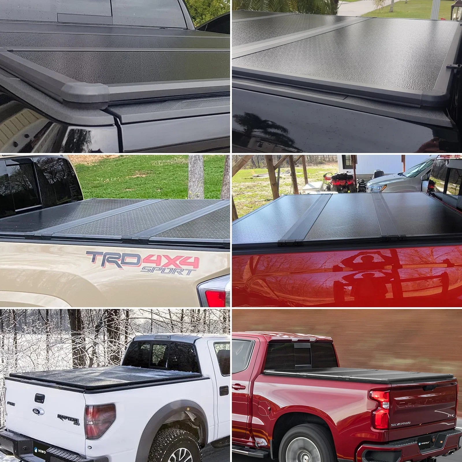 1500 Hard Kikito Professional Rambox Bed Bed | for 2019-2024 (76.3in) Deckrail System Cover 3500 6.4ft | FRP Tonneau Ram 2500 & Truck Tri-Fold