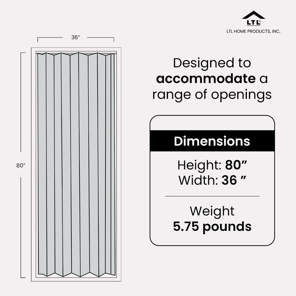 Door, Single Via Folding Vinyl 36" LTL x Home Products 80" White Hinged