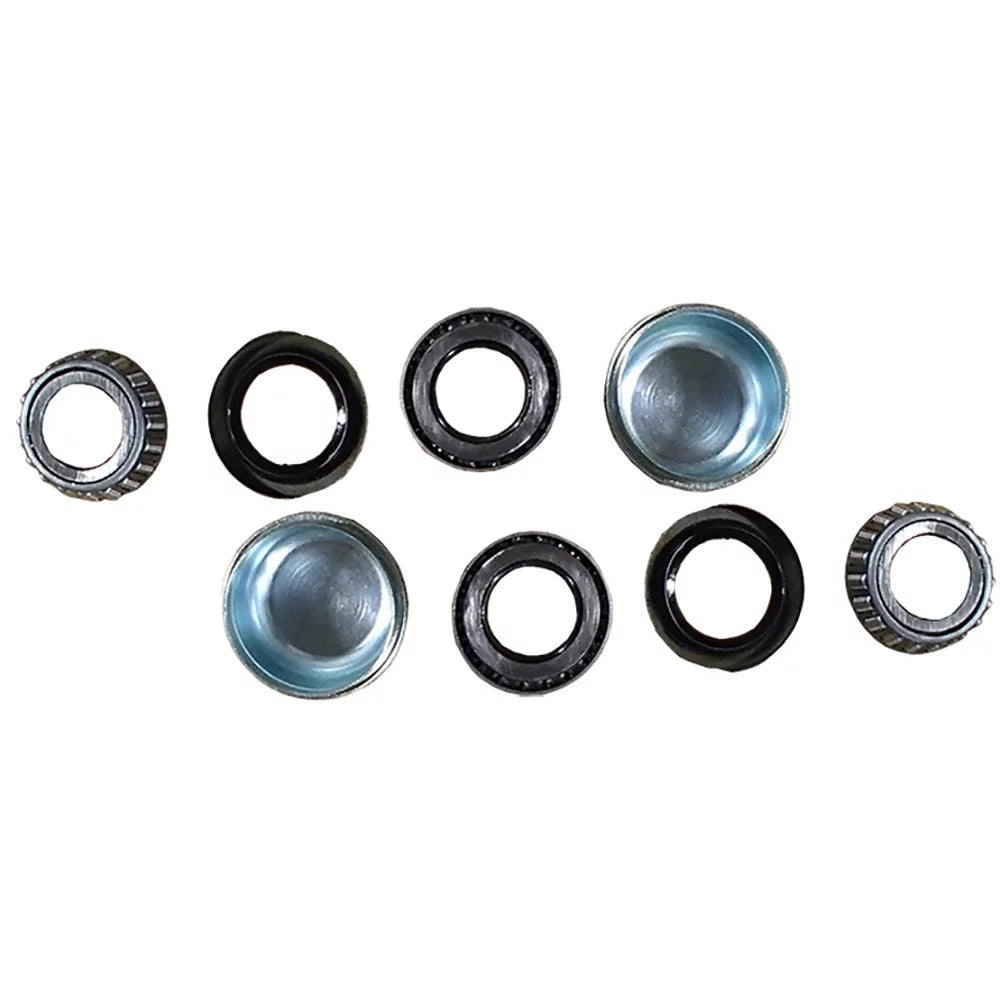 on Round (2) Kit Idler 4" Seals Axle lbs 2000 Bearings Trailer 4 Hubs Spindles
