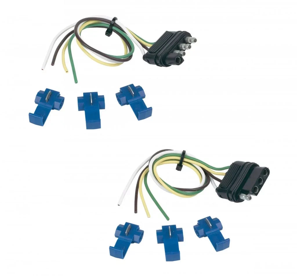 Hopkins 4 1PC Set Splices, With Hopkins 48165 12" Wire Flat