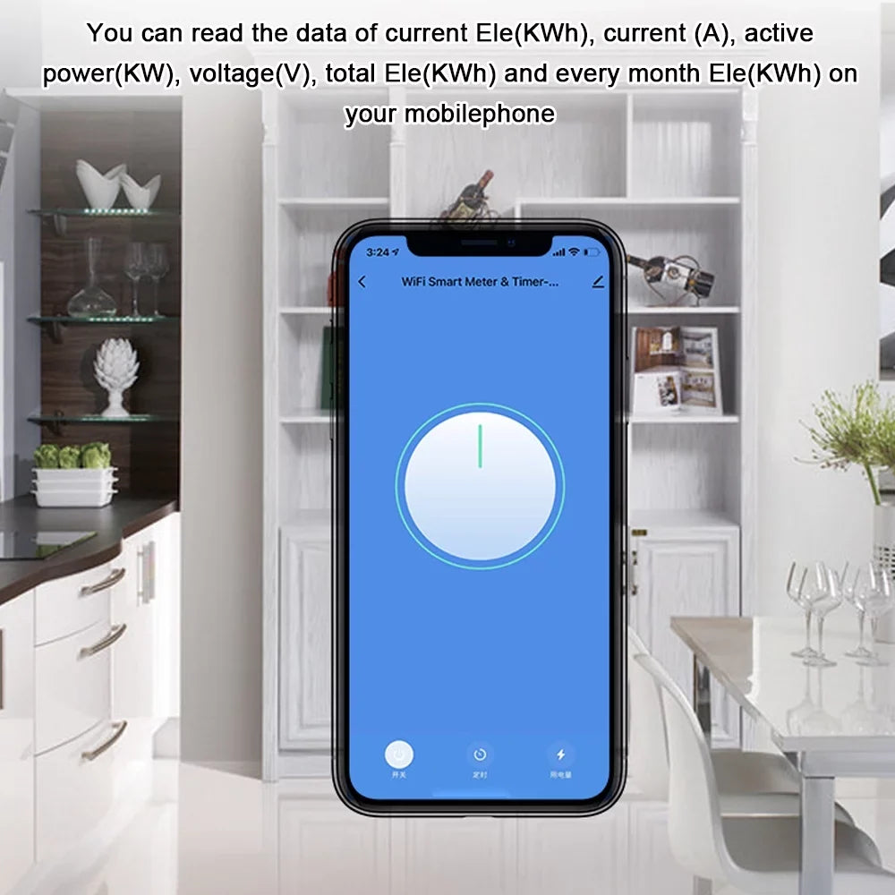 Manual Home Meter Need Intelligent Meter No Intelligent APP Electric Energy WiFi Walmeck Electric Timer Electric Home Reading Remotes Mobilephone Meter Control Meter Intelligent Meter