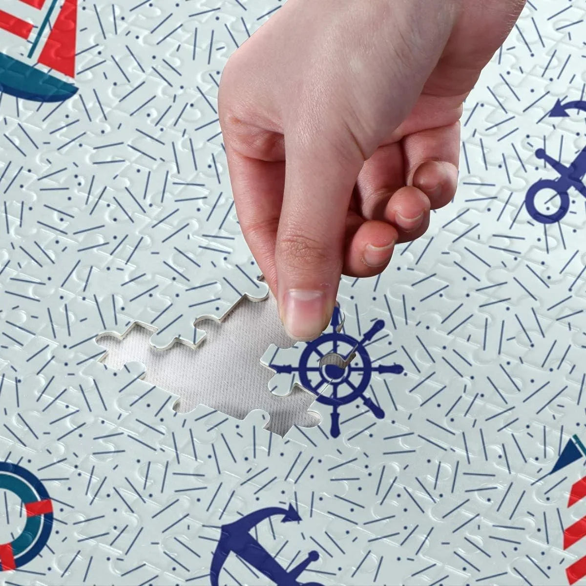 Marine Steering Nautical Puzzles 1000 Lifebuoy Anchor Sea Decoration Wheel for Puzzle Wellsay Kids Jigsaw Pieces Sailboat DIY Gift and Adults Theme