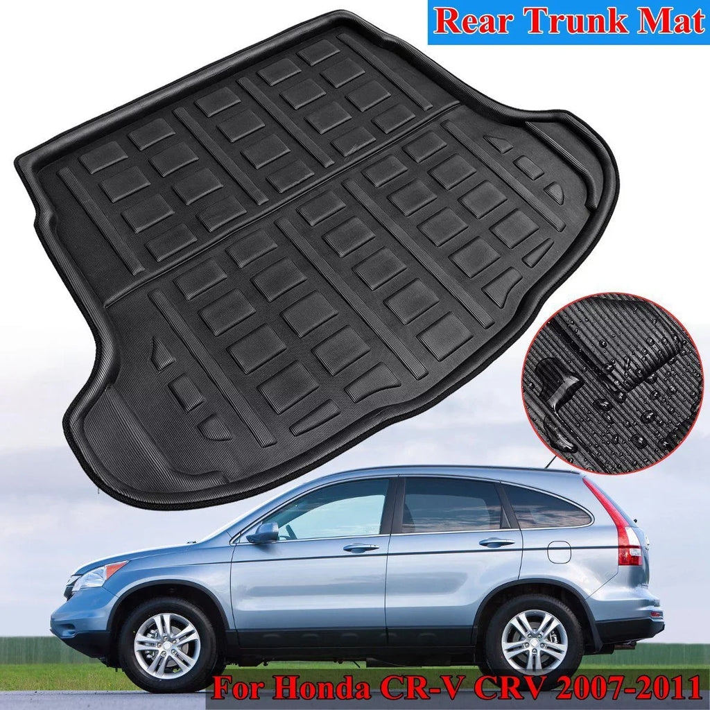2007-2011 Honda Liner Tray for CRV CR-V Trunk Boot Rear Black climate, Waterproof Floor Mat All 1pcs Cargo