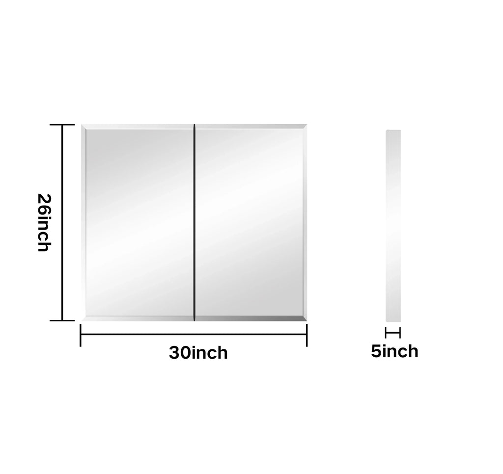 Reflections Mirror Medicine Cabinet Elegant Double Door