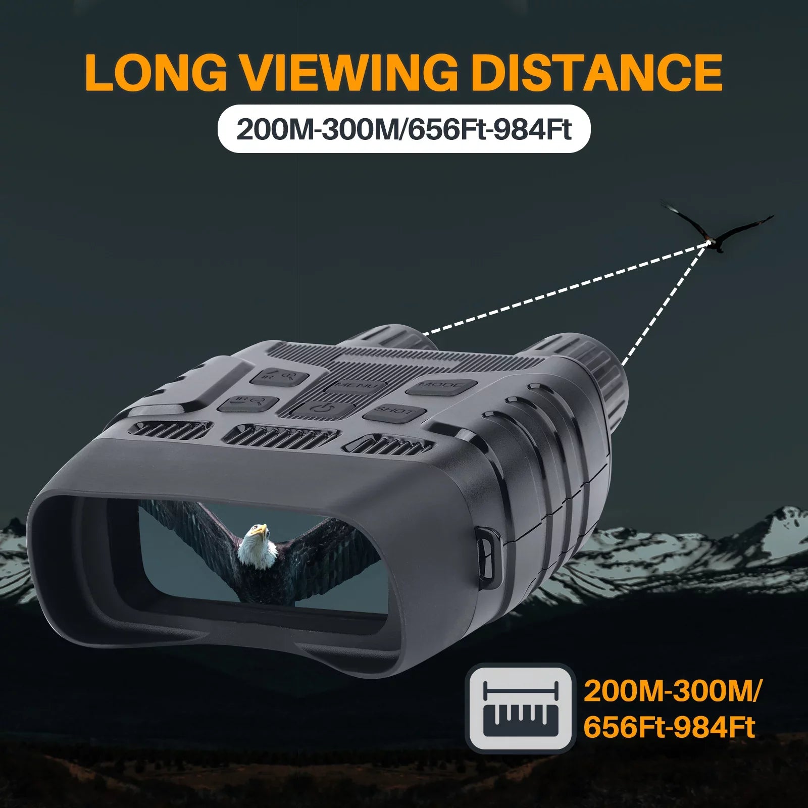 Vision Goggles from Night Night with HD Modes, 984ft/300m BEBANG Binoculars, 32GB Infrared Photo and Card, Vision Viewing Video
