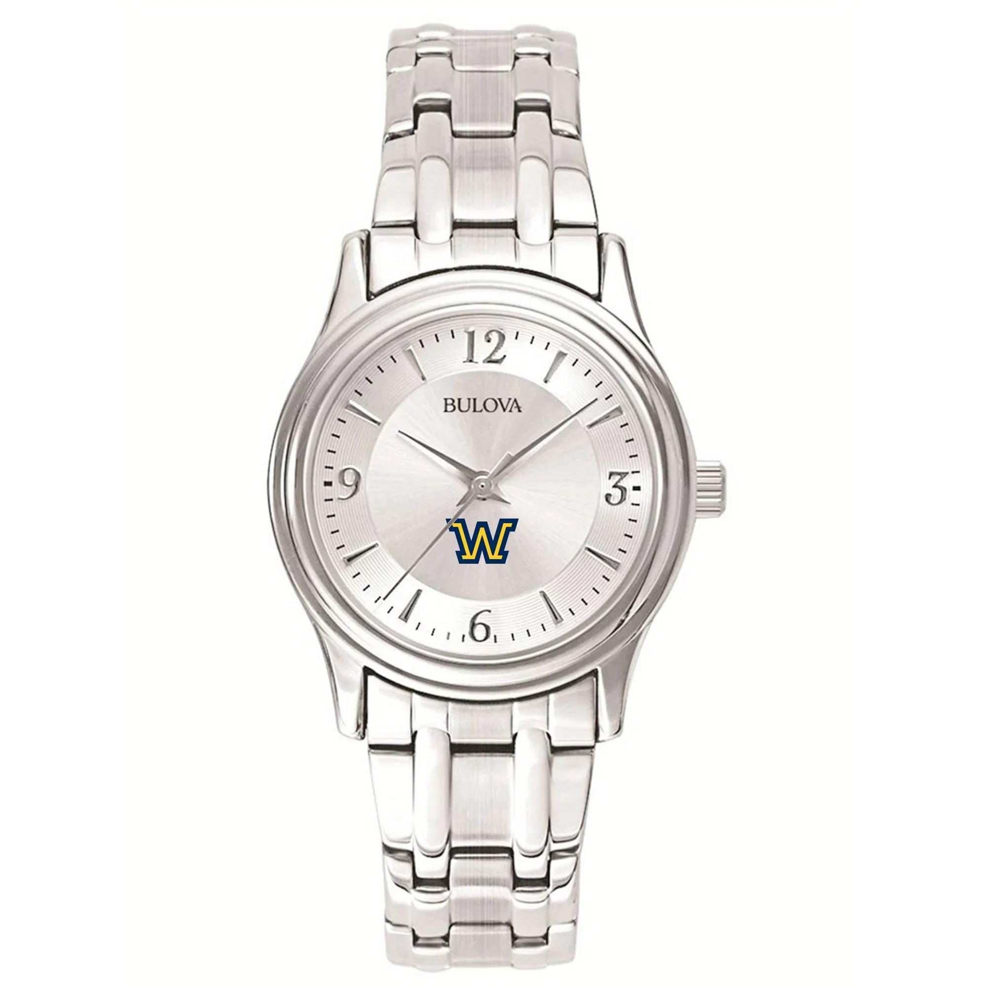 Steel Silver-Tone Silver Quartz Colonels Wilkes Bulova Watch Women's Stainless Dial