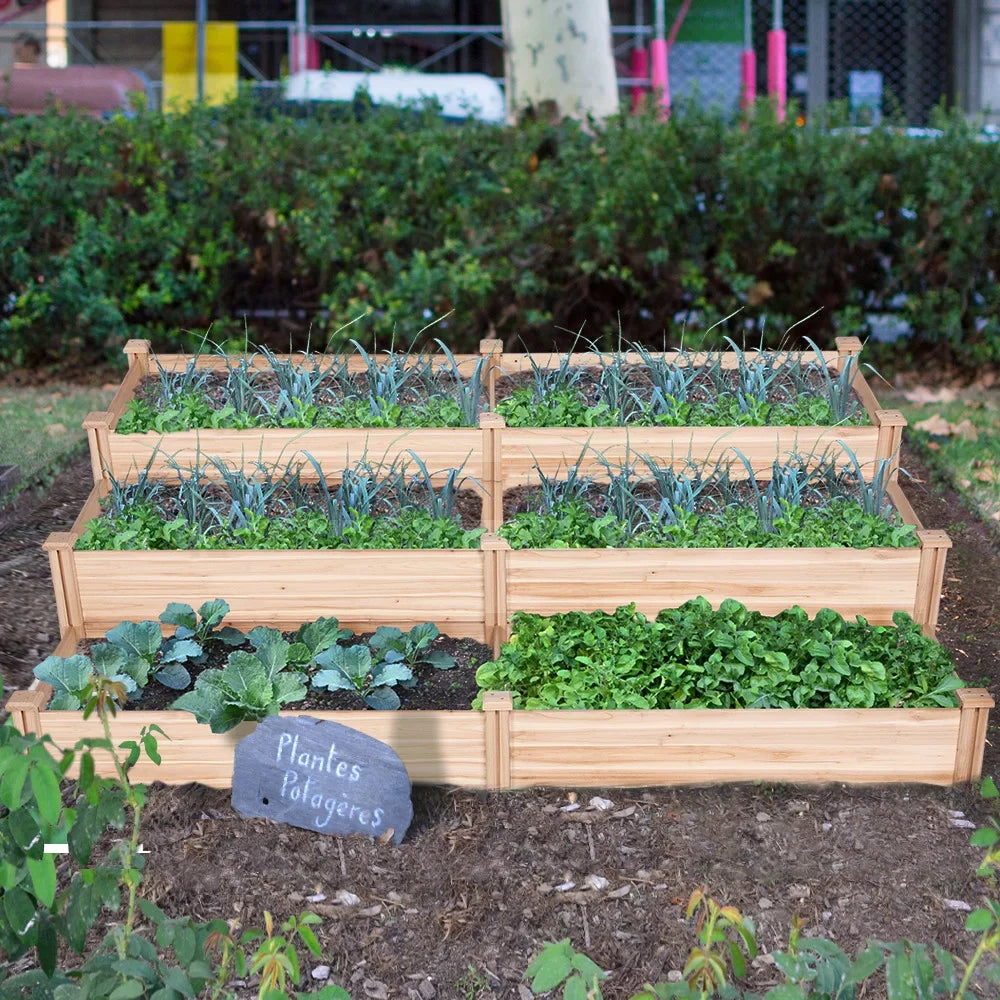 Patio Wooden Planter Box Raised Greenhouse Alden Garden Design Yard for Bed
