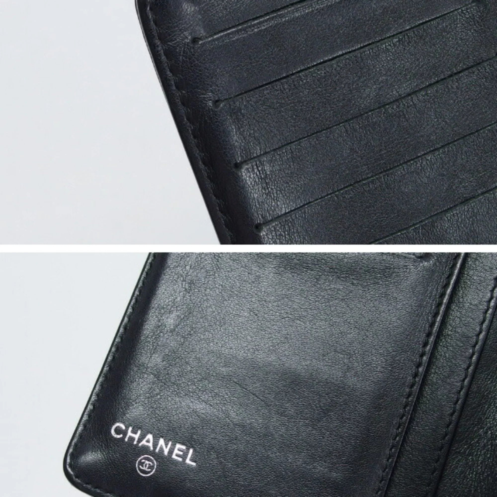 palette camellia makeup (Fair) blue wallet long Pre-Owned bi-fold