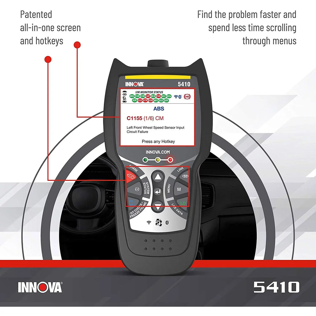 Bluetooth 5410 Code Tool CarScan Automotive Diagnostics Reader INNOVA Scanner