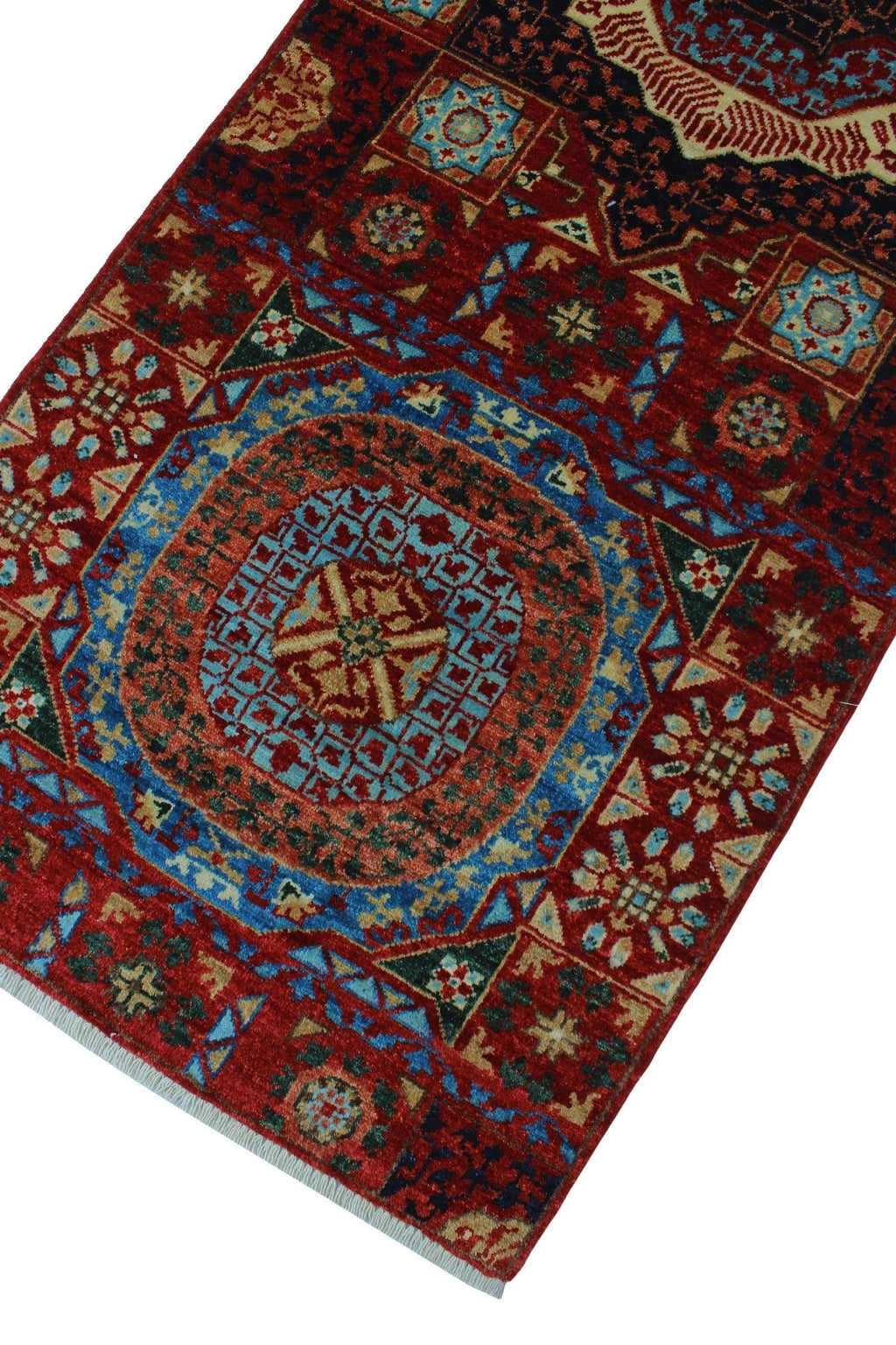 Red/Blue Aria Runner, 17'8" x 2'7" Lenora