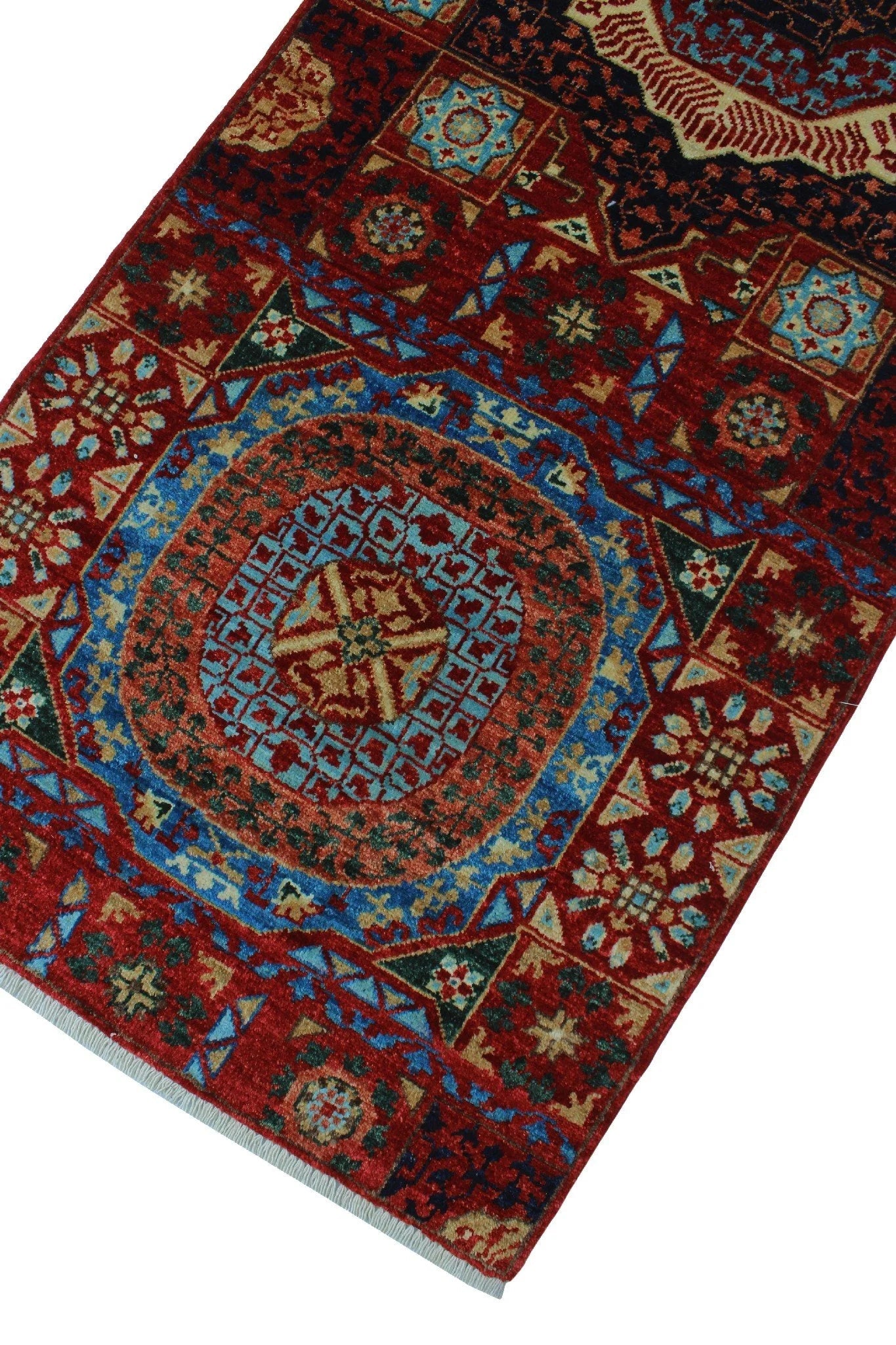 Red/Blue Aria Runner, 17'8" x 2'7" Lenora