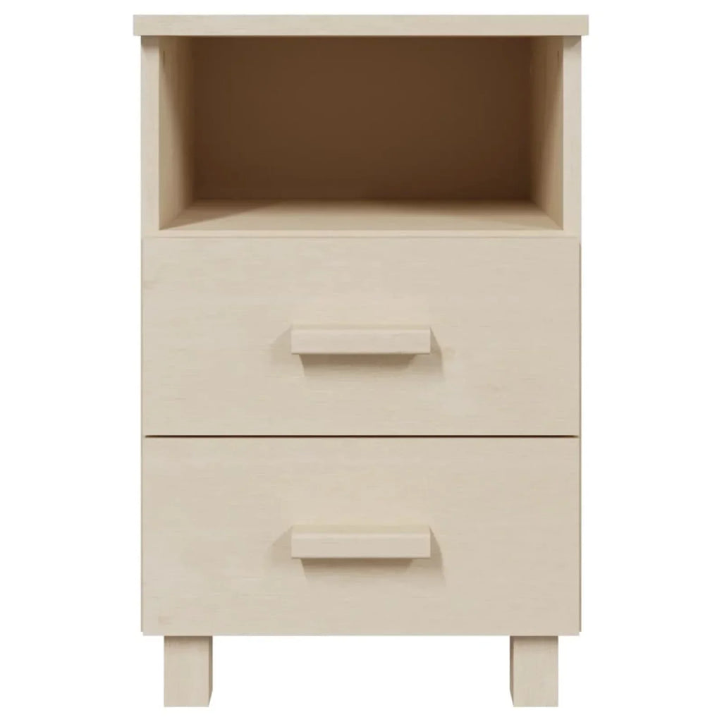 Pine Wood Solid Brown Htovila 15.7"x13.8"x24.4" Cabinet Bedside Honey HAMAR