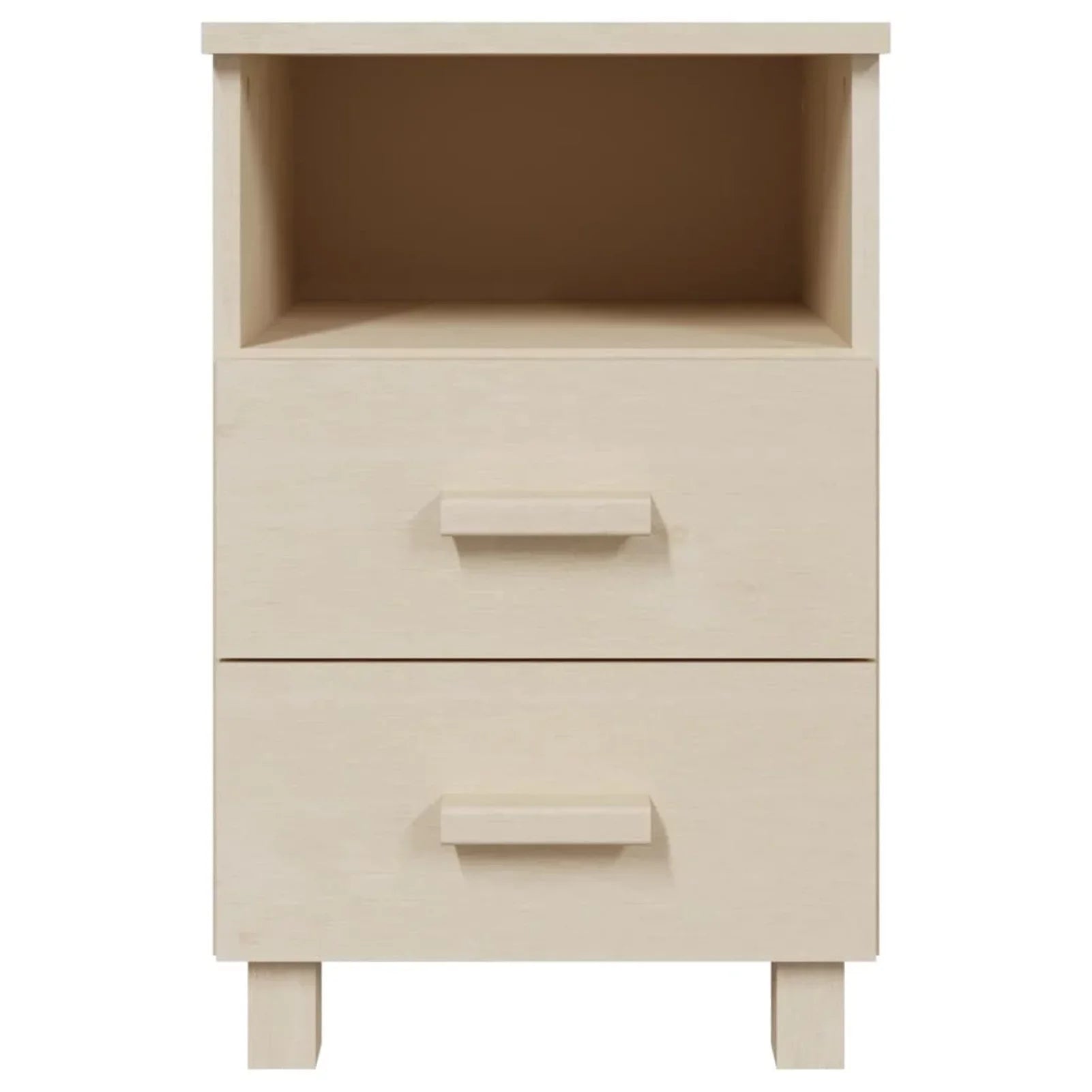 Pine Wood Solid Brown Htovila 15.7"x13.8"x24.4" Cabinet Bedside Honey HAMAR