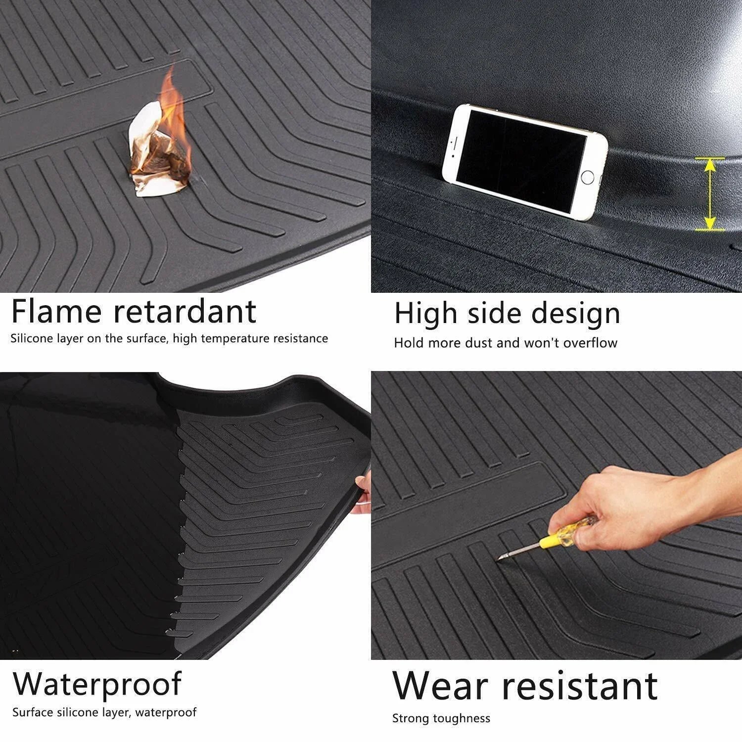 to Mats Camry 2013-2017 Carpets Easy for Cargo Clean TPO Liner Trunk
