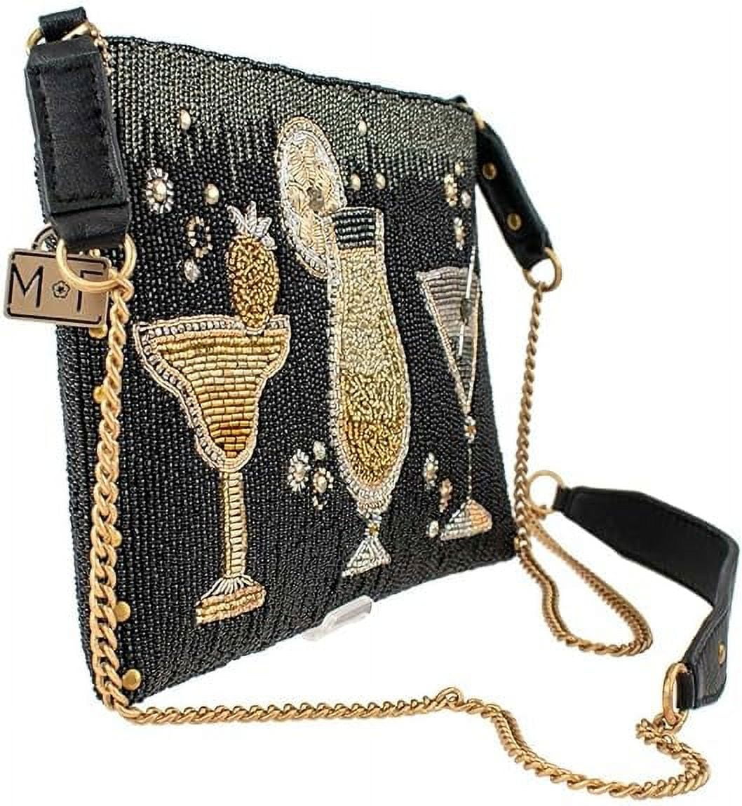 Mary Cocktails Another Handbag, Black Clutch Round Crossbody Frances