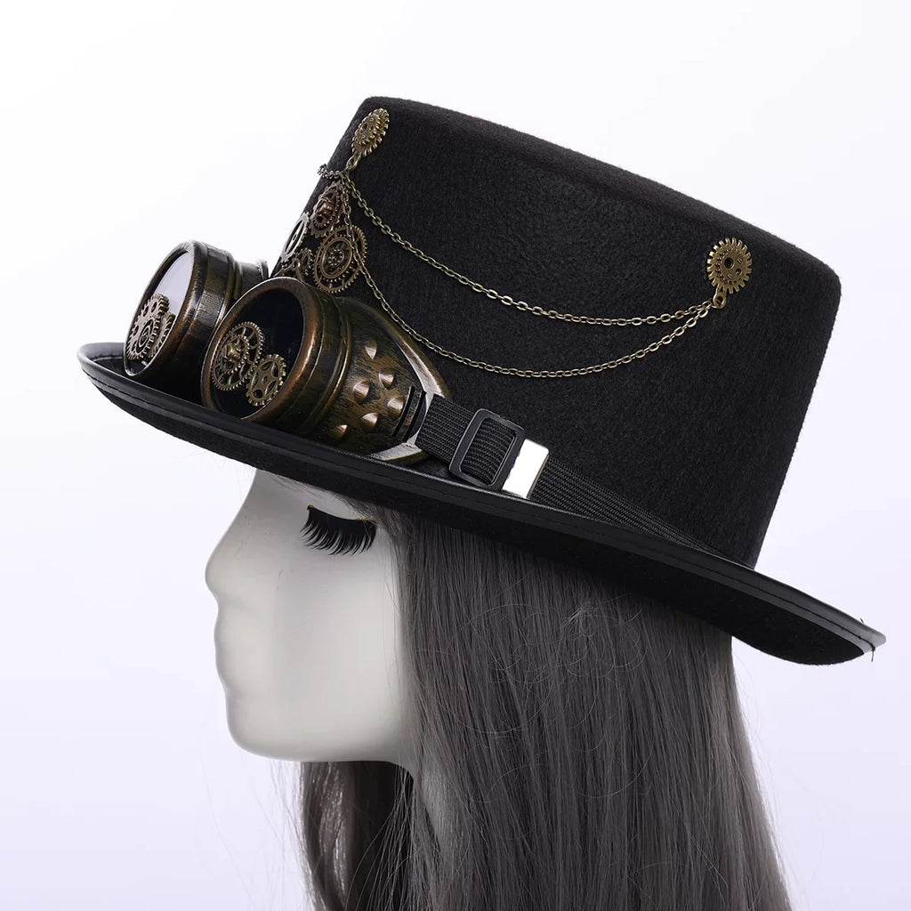 Steampunk Hallo Gothic Top GRACEART Unisex Punk Hats Goggle with Hat