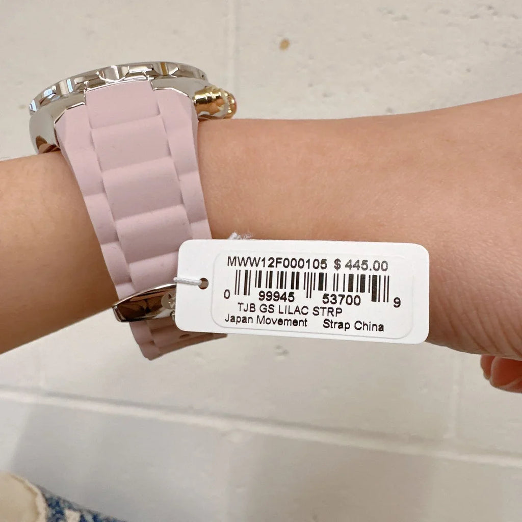 Michele Pink Two Tone Watch Jelly Bean Gold MWW12F000105 Silver Tahitian