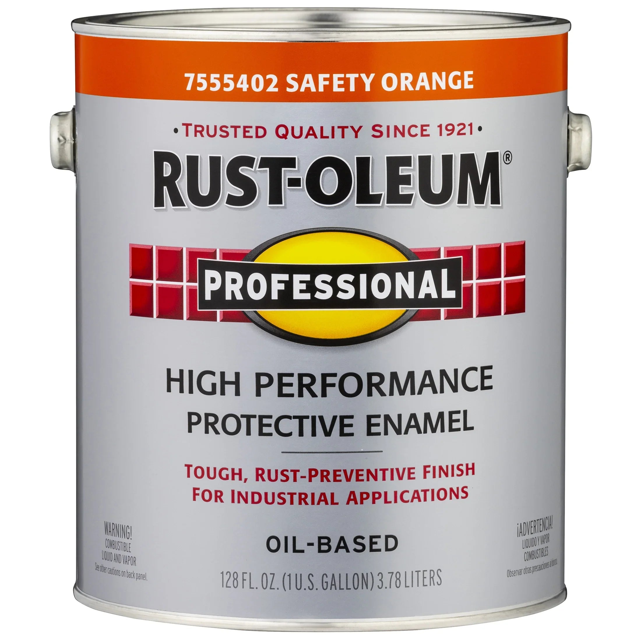 Gallon, High 2 Professional Safety Enamel Paint- Orange, Gloss Rust-Oleum Performance Protective Pack