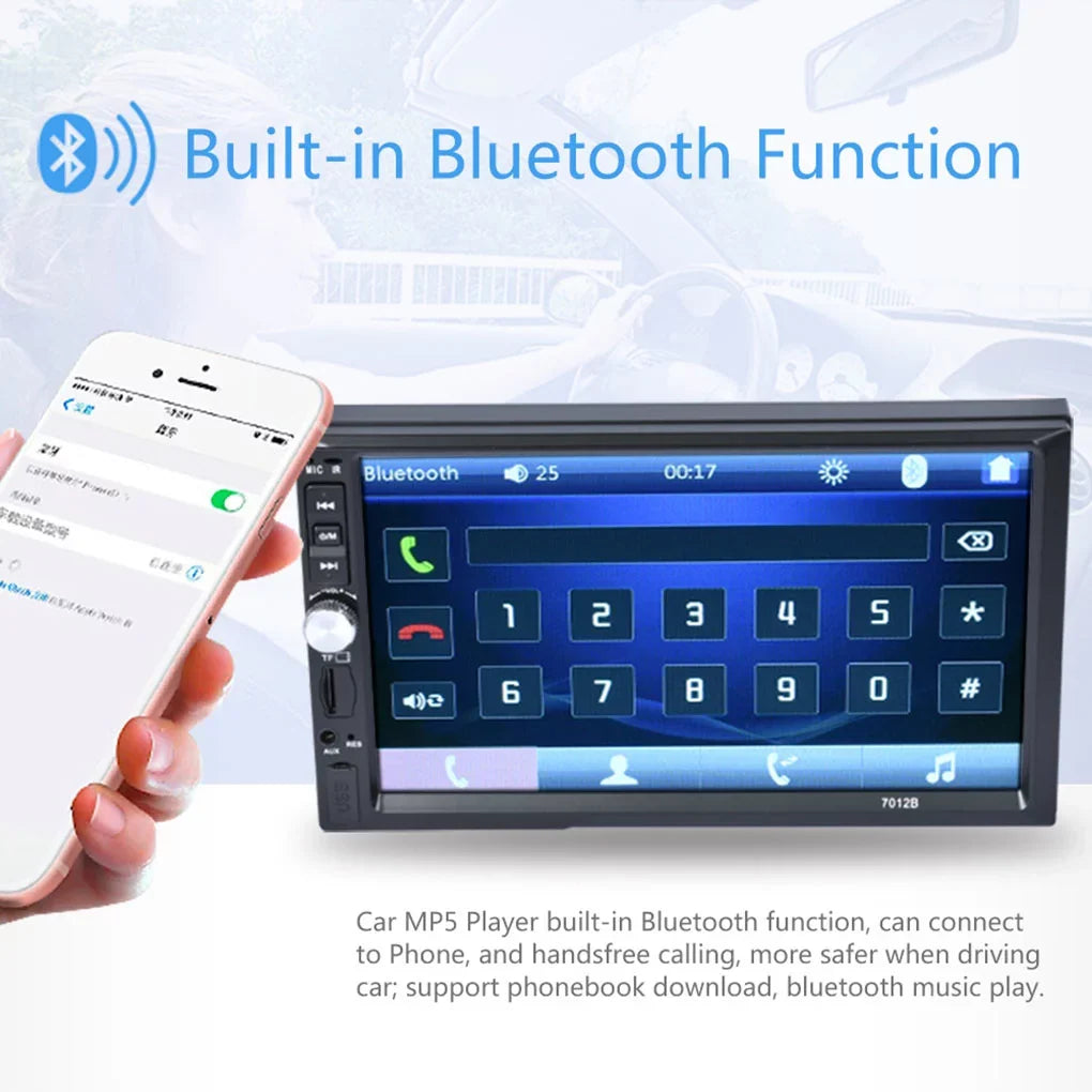 Android Touch Camera Car Radio Link(Both Screen and System) Vehicle Support Reverse IOS Stereo Mirror Din Double HD with Bluetooth MP5 7" And Car