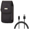 Canvas Belt Type-C for Plus BLU USB Pixel Y8K Rapid w Vivo 3a XI 6ft Blackberry Long Holster Legacy XL Case Metal XL Motion Black Coolpad Rugged - Clip Sync - G9, Charge - Cable Wire