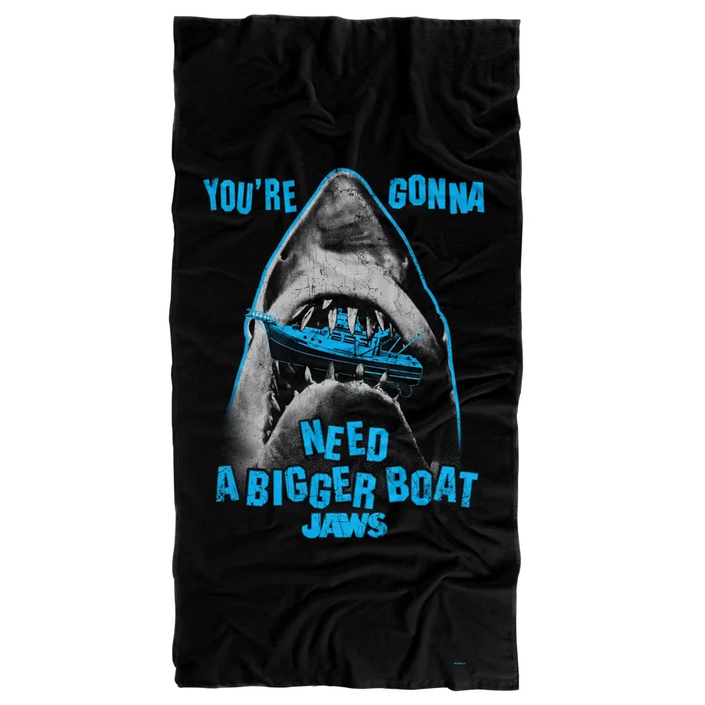 Jaws, 30"x60" Boat in Beach Mouth Towel