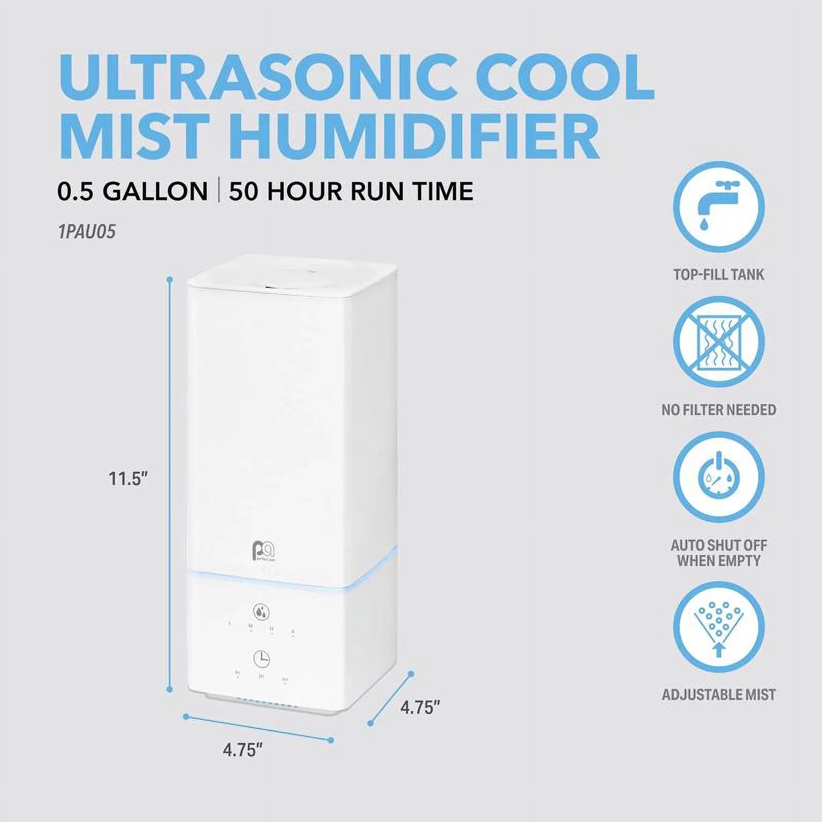 Aire gal 0.53 Perfect Ultrasonic Humidifier Electronic
