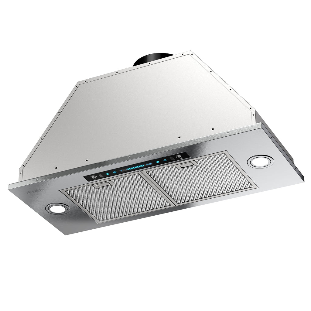 Control (Kit Included), Speed 900 (36 Kitchen Hoods Vent Panel, Insert Inch) Gesture Range Stainless Convertible HisoHu Ductless 4 Sensing&Touch CFM Ducted Inch, Steel with 36
