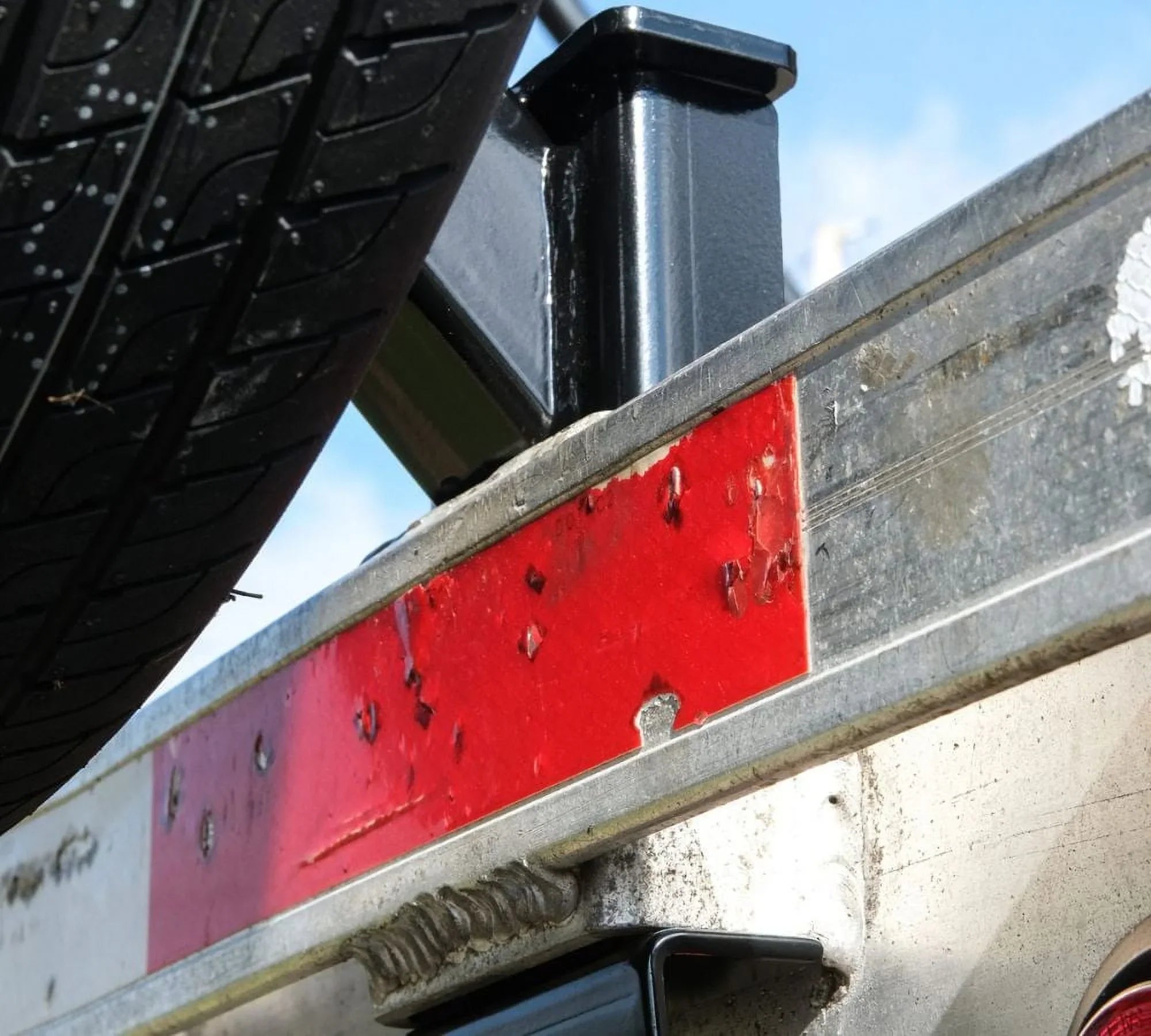 Trailer for Wheels - 5.5" Pocket Tire Holder 6.5" Stake 4.25", Mount Trailer w/ & 4", Spare Patterns Lugs 8 - Bolt Fits Spare Carrier 5", D-Ring & Utility on 6 5, 4.75", 4, Tire