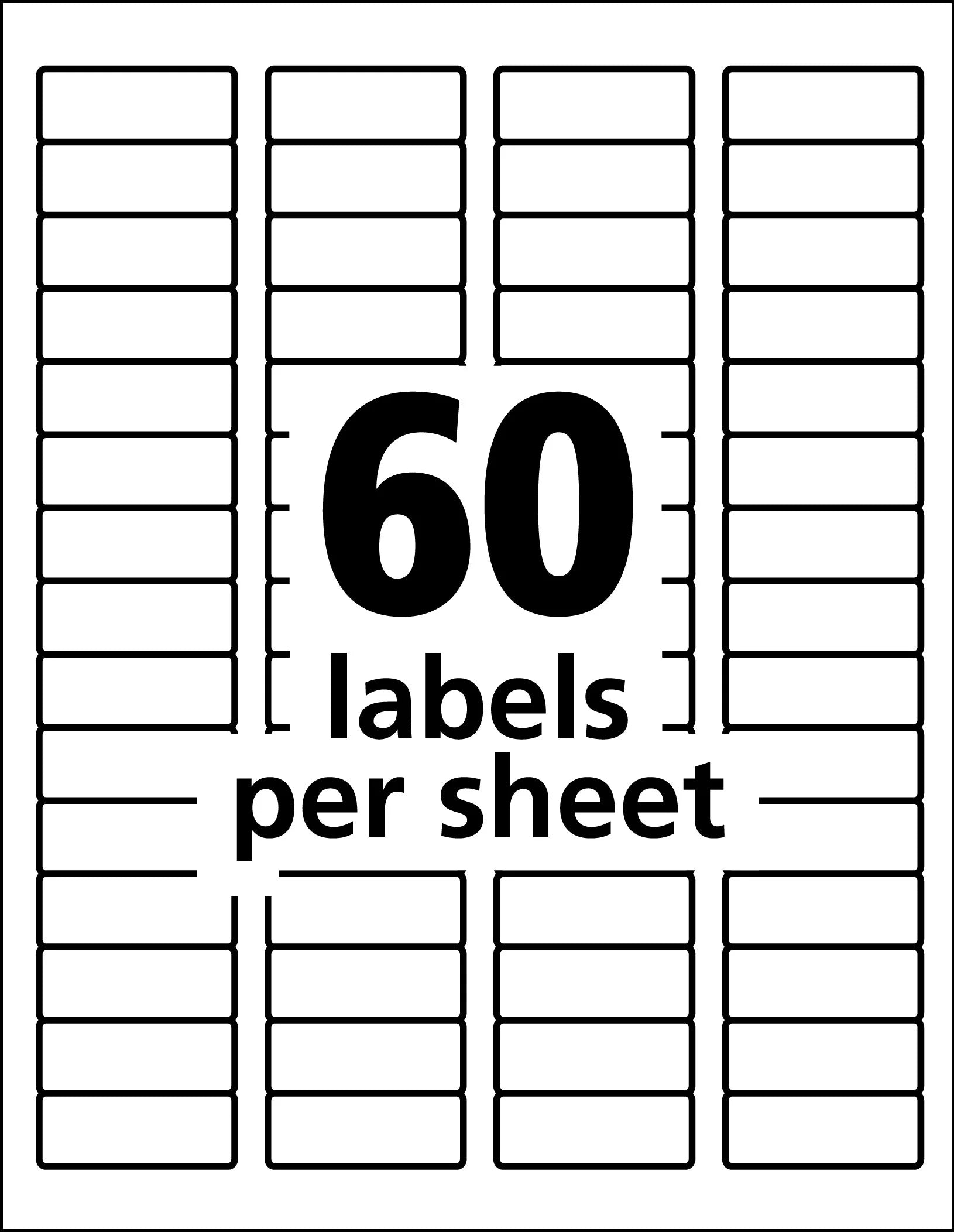 Durable Labels, 3,000 2/3" TrueBlock (61533) Avery Permanent Technology, Labels x Adhesive, ID 1-3/4",