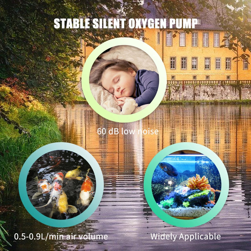 Tank Fish Bubble Pipe Aerator Dadypet Pump Stone Mini IUPPA Airpump Washboa Pump Pond Air Pond Pond Fountain,Air Aerator Pump Fish Round Tank Aerator Air Aerator Aerator Solar boa 1.5W Solar Air