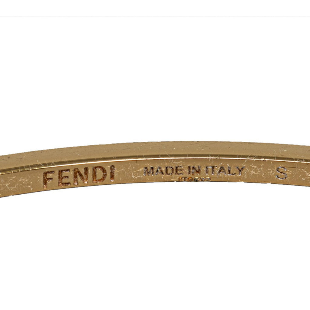 Fendi (Fair) Pre-Owned Rhinestone Gold Rhinestone Bangle
