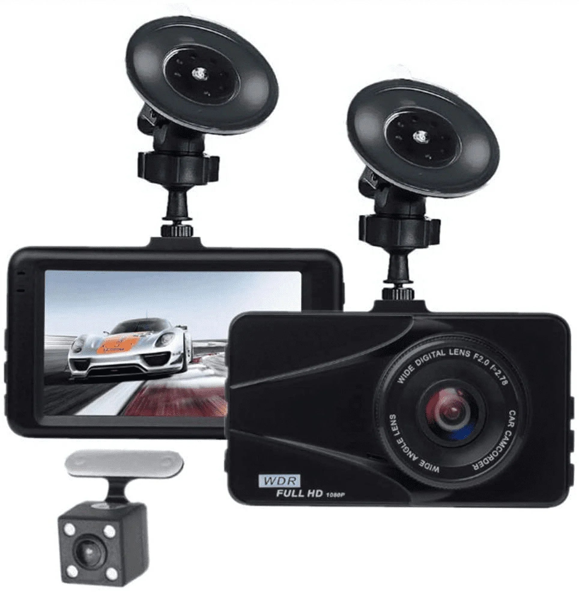 Dash Plus LCD Wide Recorder Recording G-Sensor, Video 170° Travel Loop Screen WDR, Angle, For Dual 3" Cam Detection Workhorse T670 DVR Images HD Motion Excellent Full
