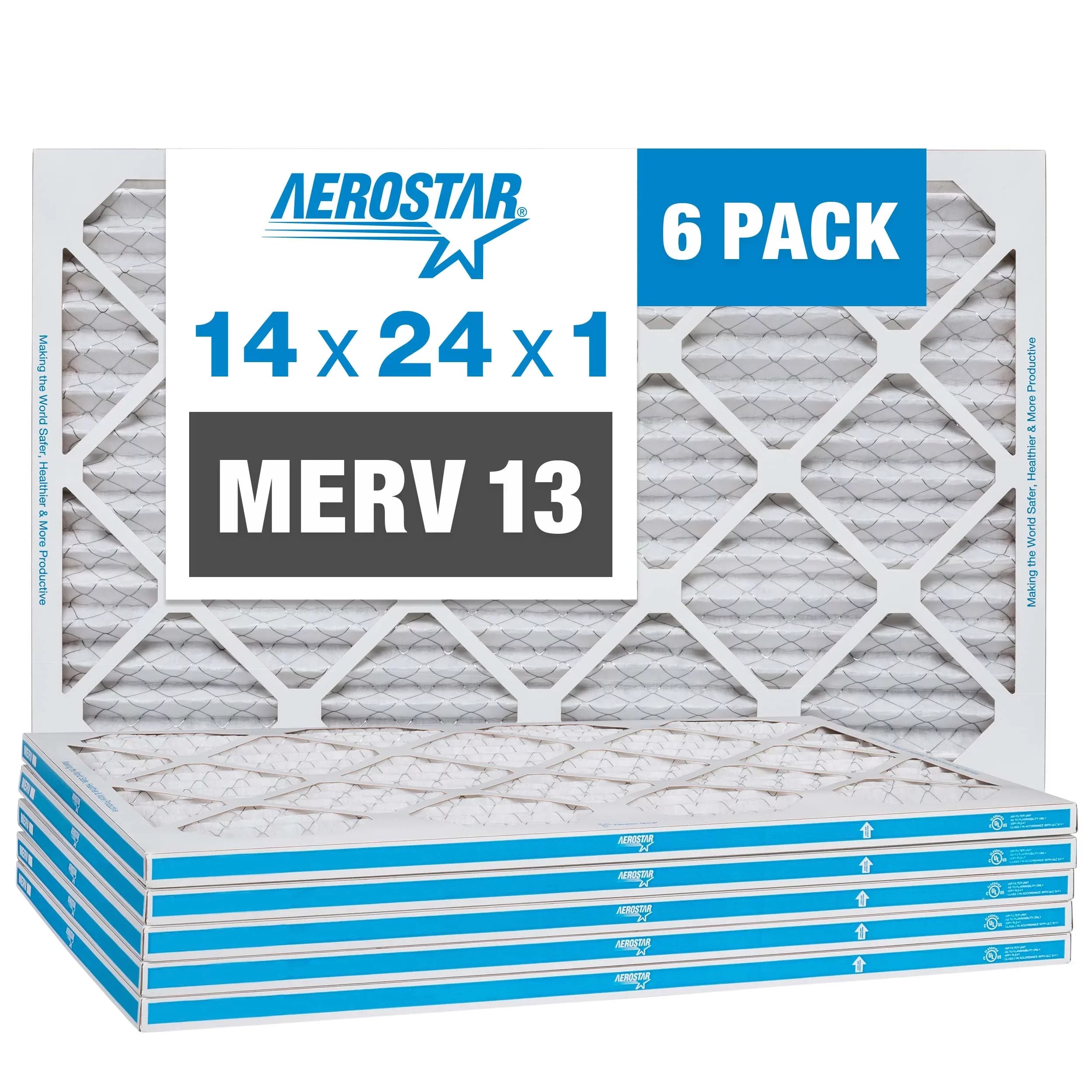 14x24x1 14x24x1, the Pleated of Filter, in Made Air 6, USA 13, Aerostar MERV Box