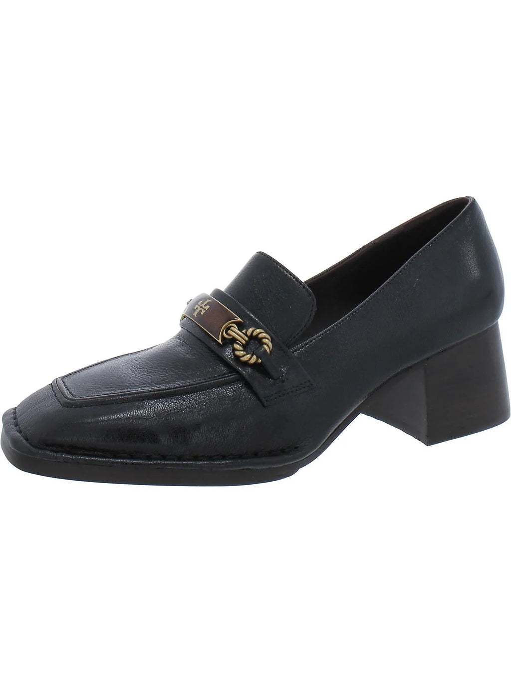 Toe Square Heels Loafer Leather Burch Womens Perrine Tory