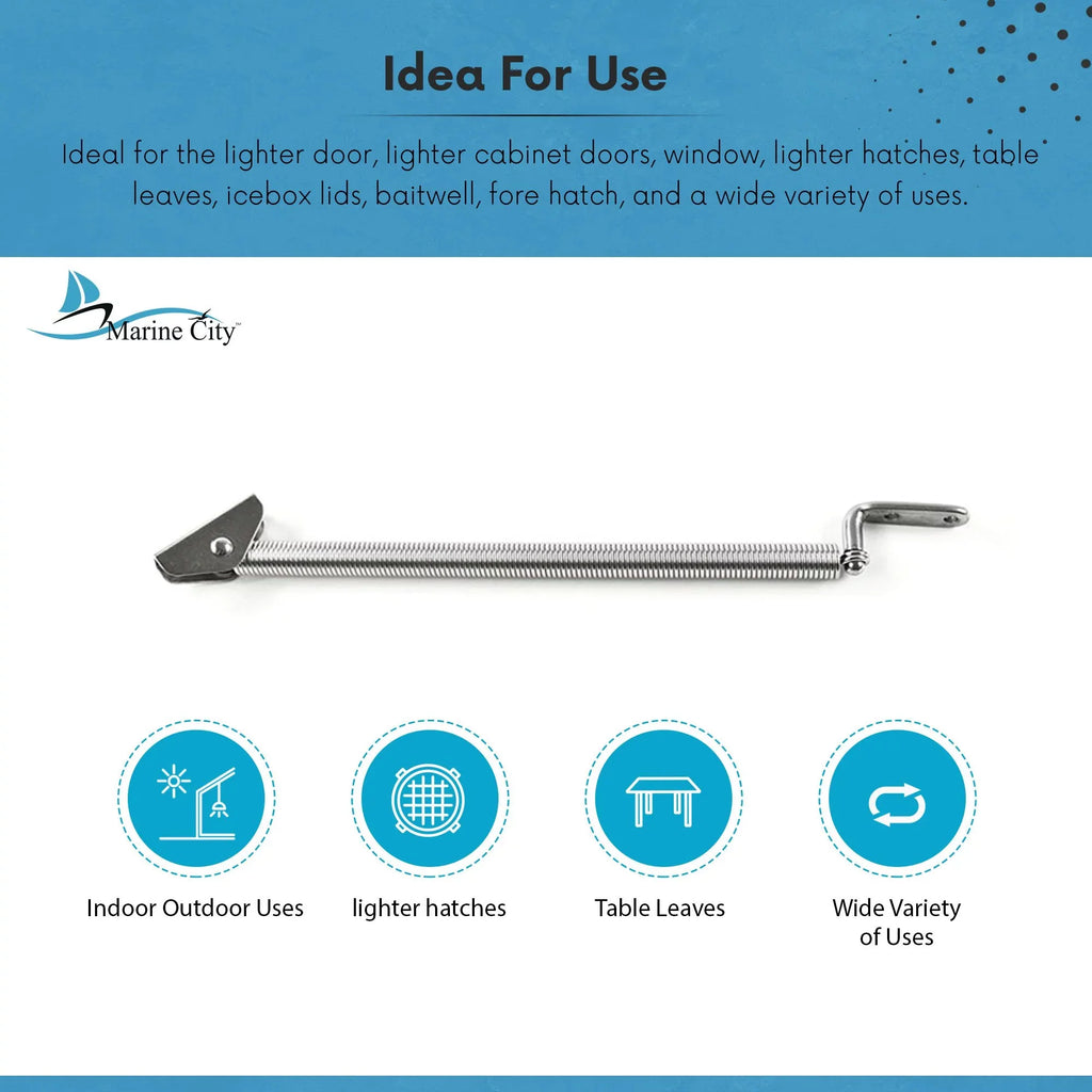 or U-Bolt with Length: inches 8-1/4 City 8-1/4 Hatch Spring L-Shape Stainless-Steel Marine and inches 10-1/4 inches Adjuster Plate