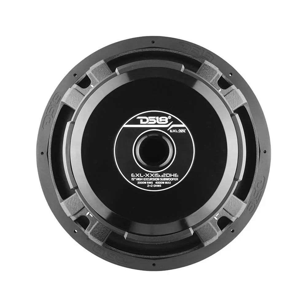 15 DS18 Audio RMS EXL-XX15.2DHE High 2000W DVC Excursion 2-Ohm in. Subwoofer