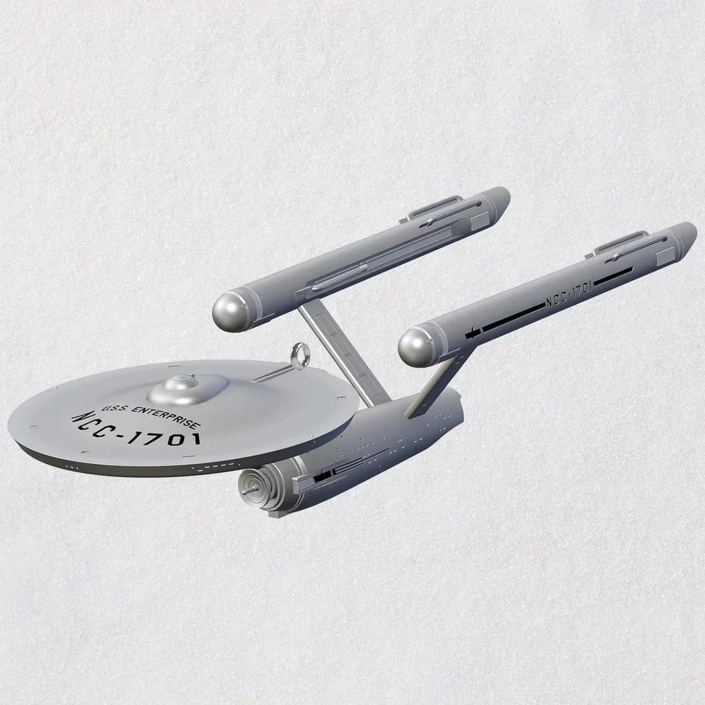 2018 - Metal Trek USS Enterprise Ornament Star Hallmark