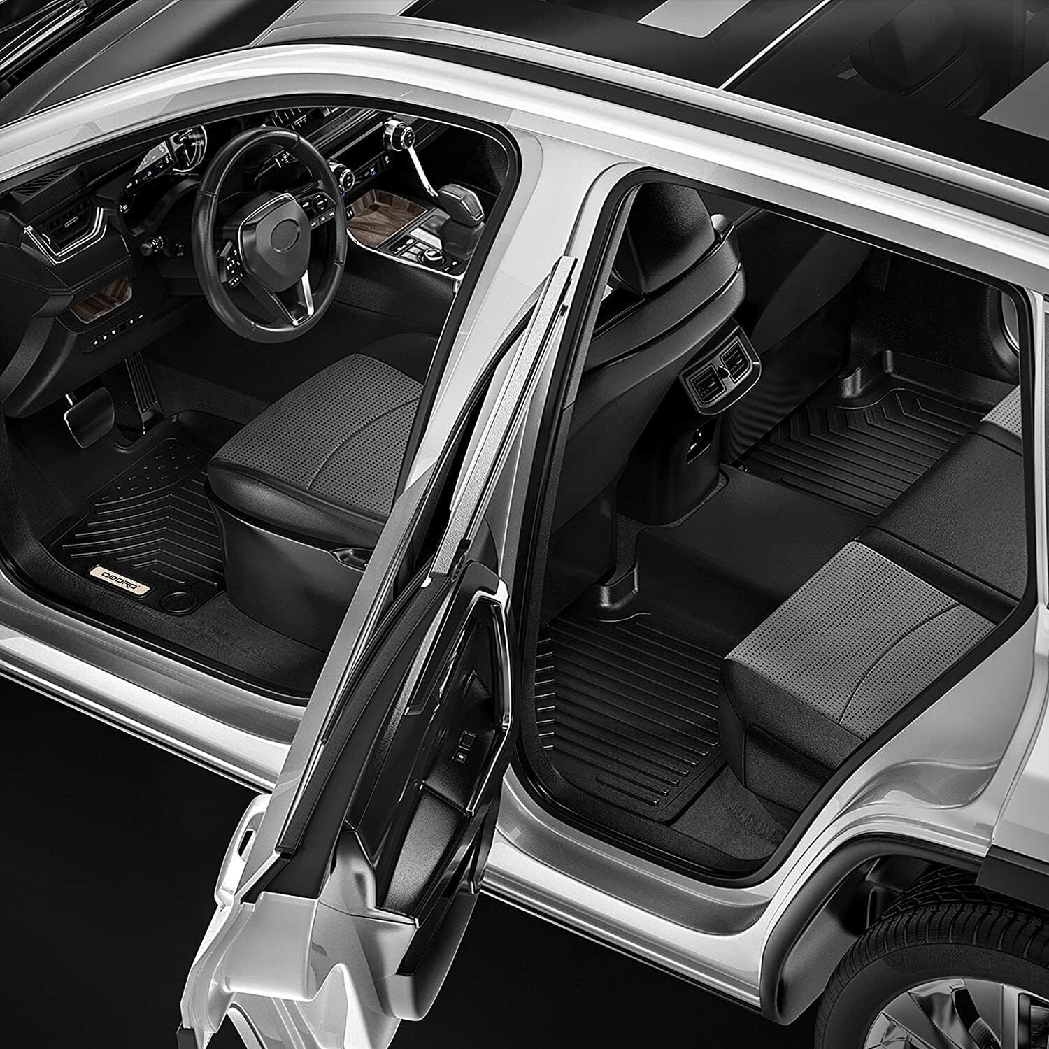 Mats Rubber with Floor Tahoe/GMC 2015-2020 Compatible Yukon 3D Chevy/Chevrolet Carpet Ledkingdomus TPE
