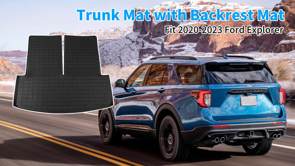 2021 Passenger Mat Liner Mat) 2020 Mat (Trunk All climate Explorer TPE Cover Trunk Seat Cargo Backrest Accessories Explorer Protector Back for with 2022 6&7 2023 Fit