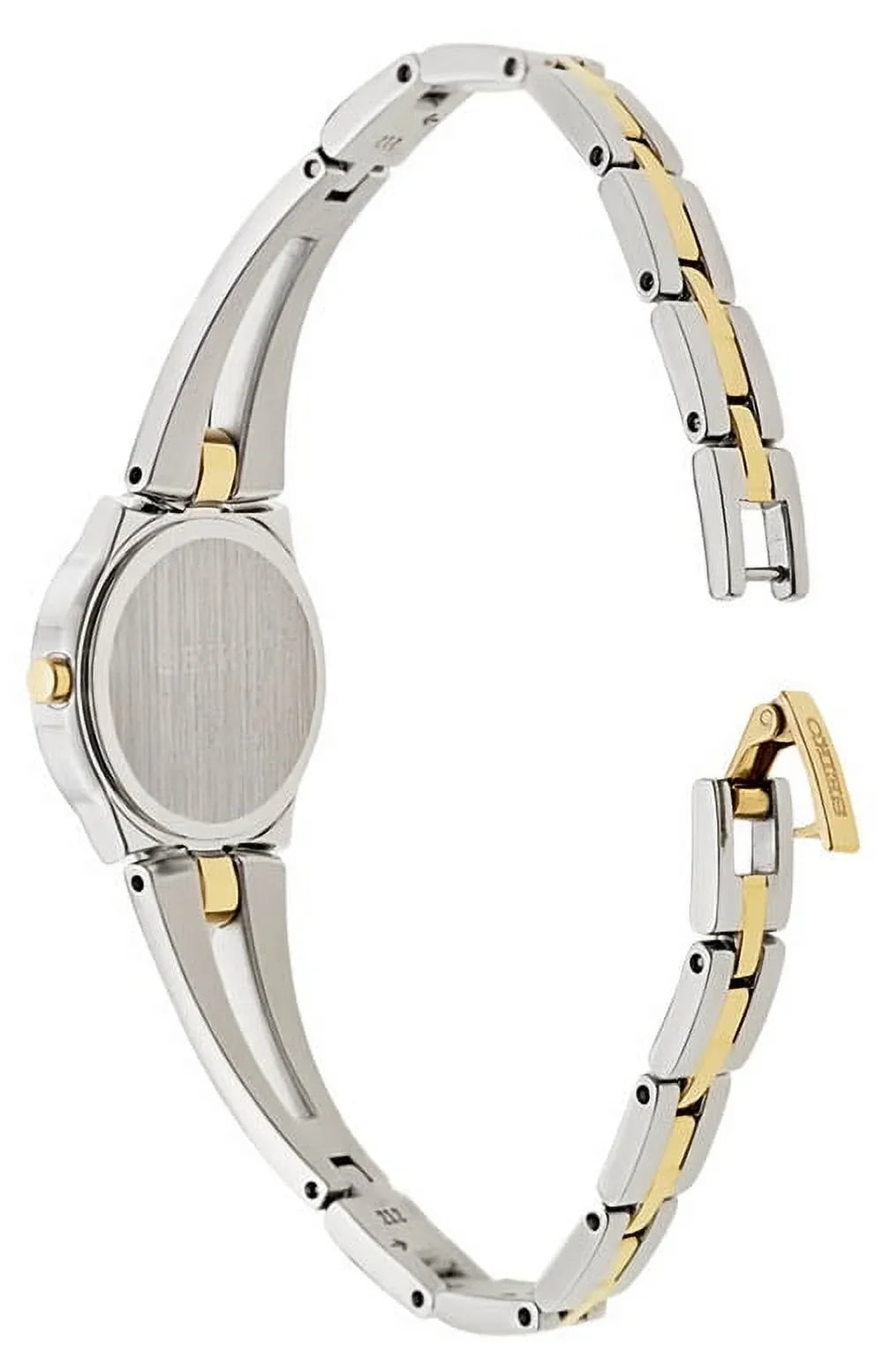 Women's Watch Dial Stainless SUP052 Two White Analog Seiko Steel with Tone