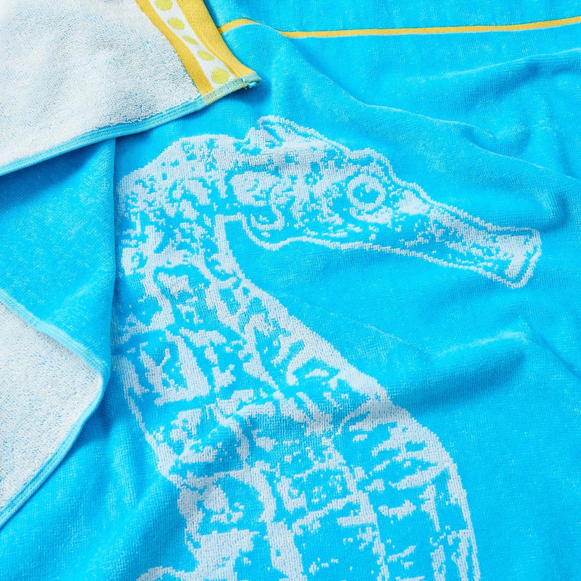 '- 60", Pack Blue 2-Pack x Great Printed Bay / Yellow) Seahorse Towel (2 Beach Home 30" Cotton
